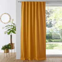 Занавеска Затемняющая из льна и вискозы Odorie 250 x 135 см желтый LA REDOUTE INTERIEURS  фото, kupilegko.ru